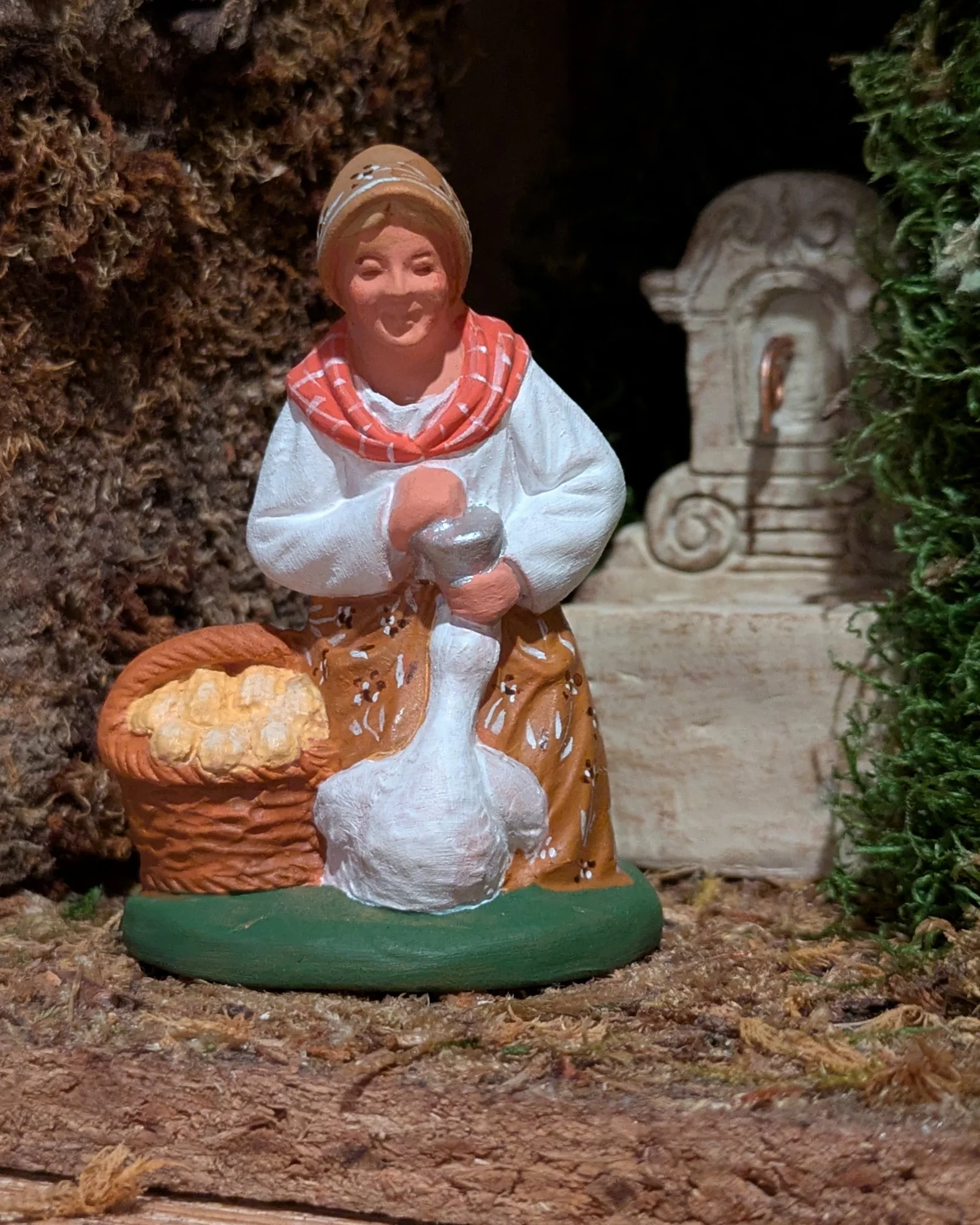 Graveuse d'oie — Terre de sienne/blanc