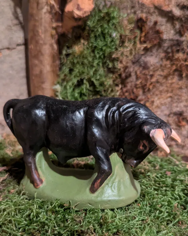 Taureau tête baissée