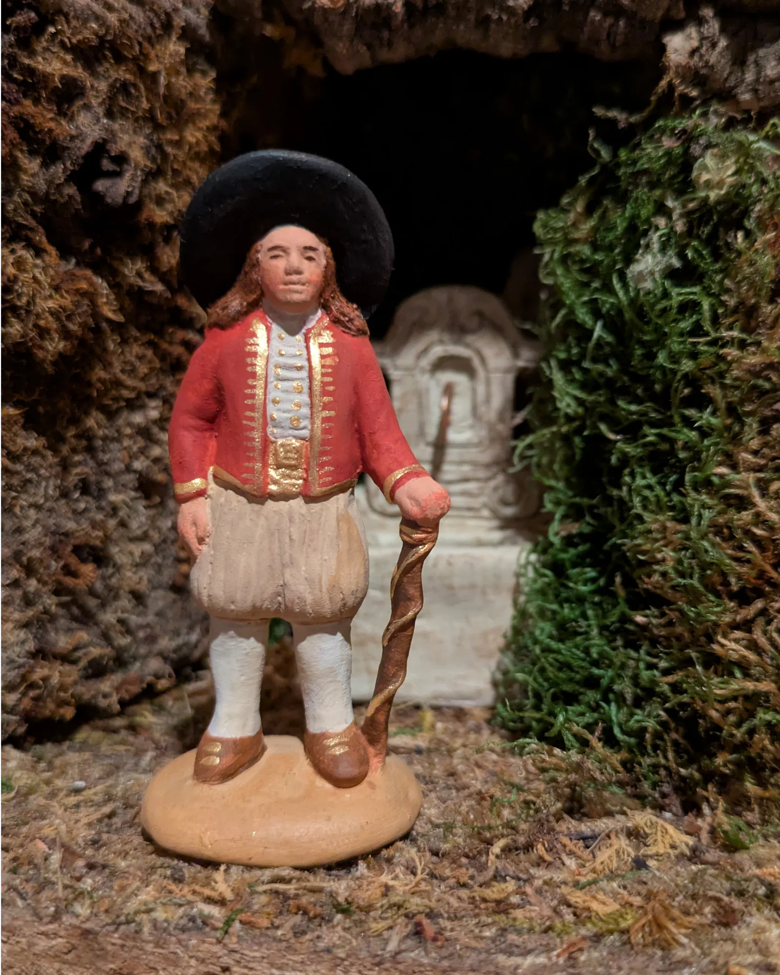Breton Quimper au large chapeau — Ocre et beige