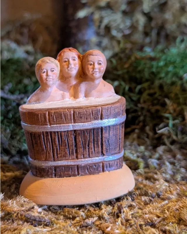 Trois enfants dans le chaudron