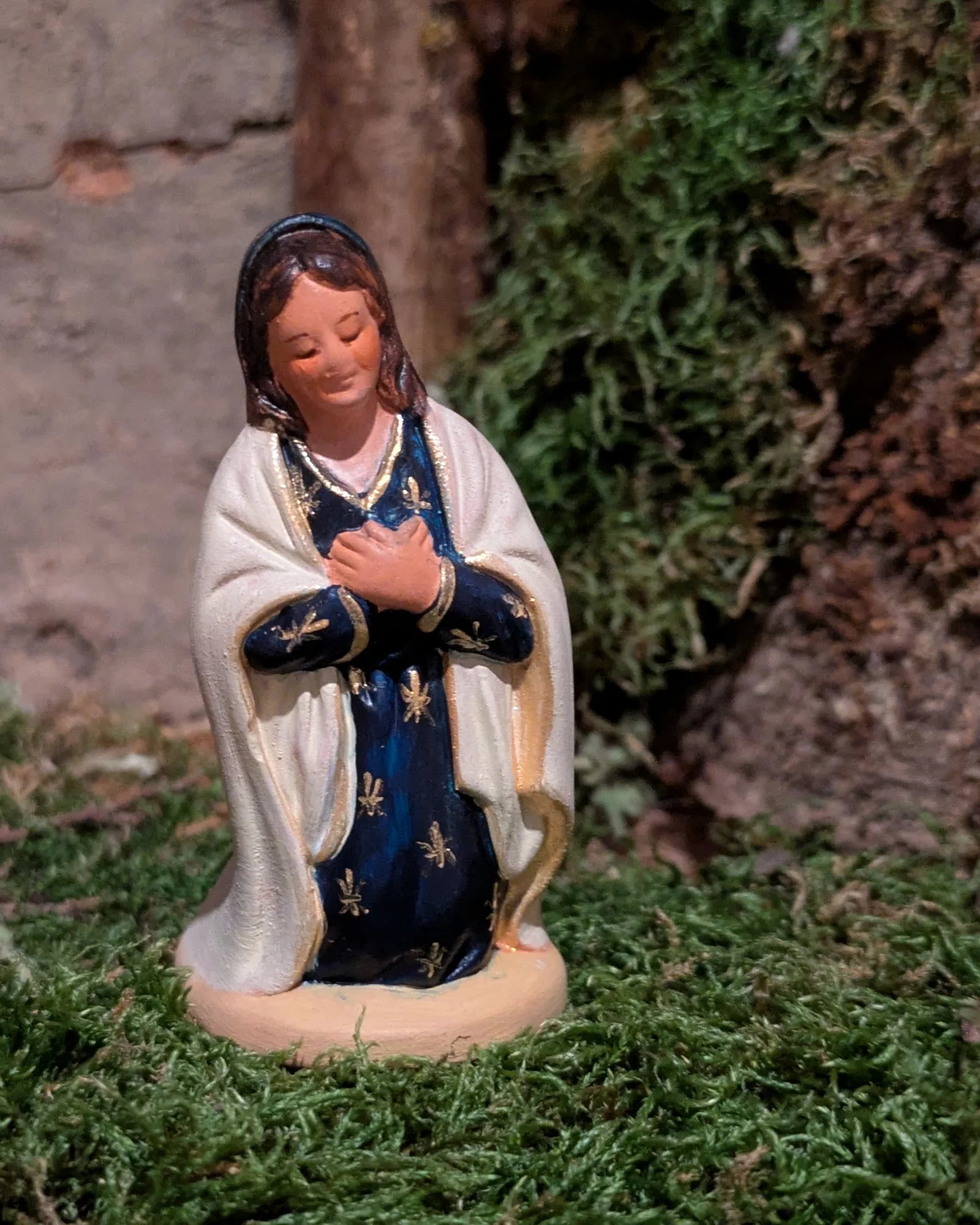 Vierge Marie — Bleu marine et blanc