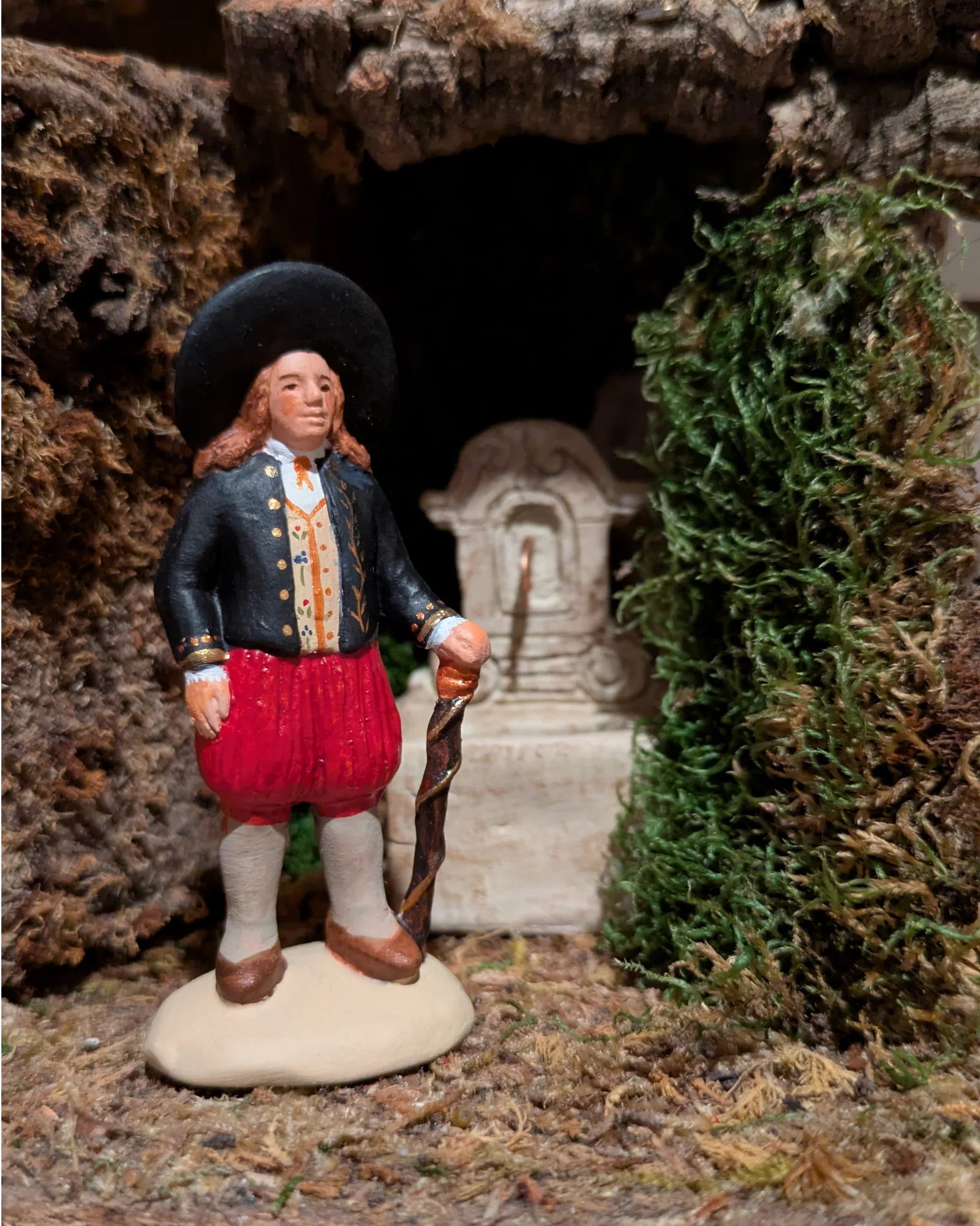 Breton Quimper au large chapeau — Noir et rouge 1