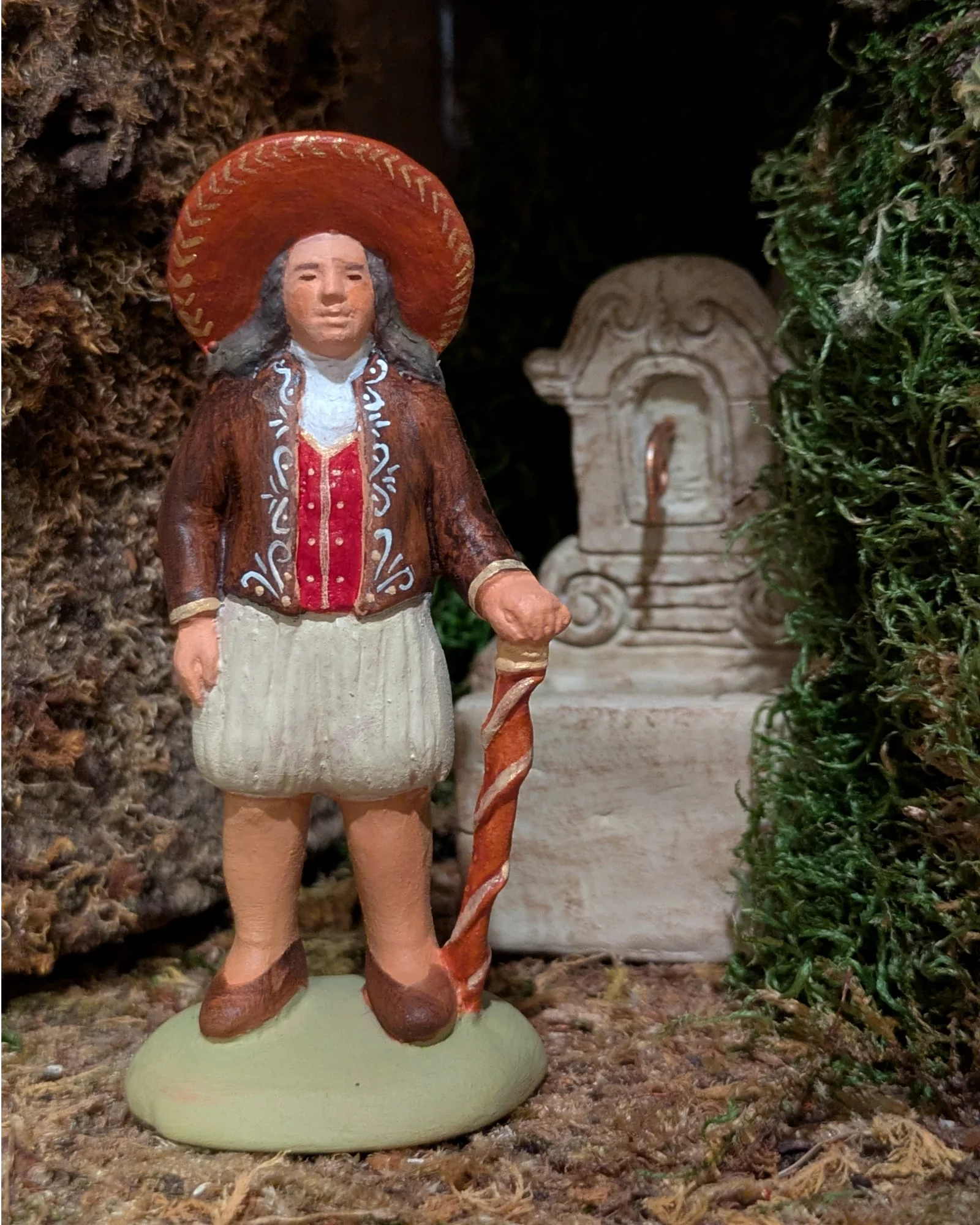 Breton Quimper au large chapeau — Brun et beige